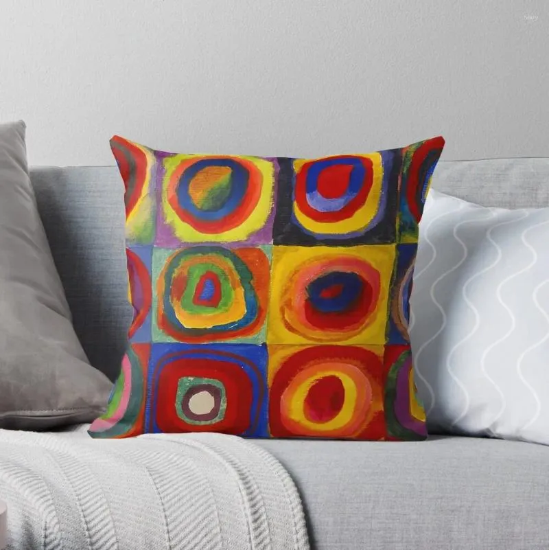 Squadre di cuscino con cerchi concentrici di Kandinsky Throw Custom Decora