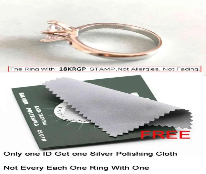 con solitario in oro bianco a 18k Cericate da 6 mm 8mm lab Diamond Ring Engagement Change Gift per Women No Fade Allergy 275I4722466