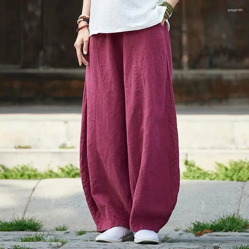 Frauenhose 2024 Frühling Frauen Baumwolle Herbst lässig weibliche weibliche lange Hosen schlanke elastische Taille Solid Plus Size