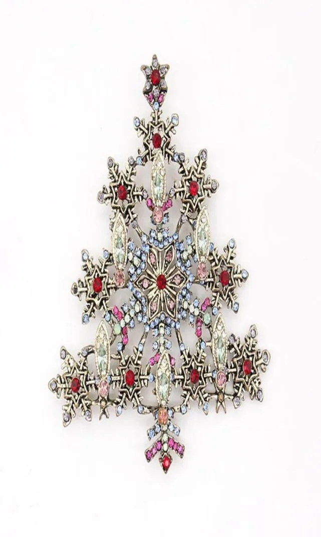 30 PCSLOT Spettame personalizzate Crystal Rhinestone Pin dell'albero di Natale grande per XMAS GiftDecoration7285041