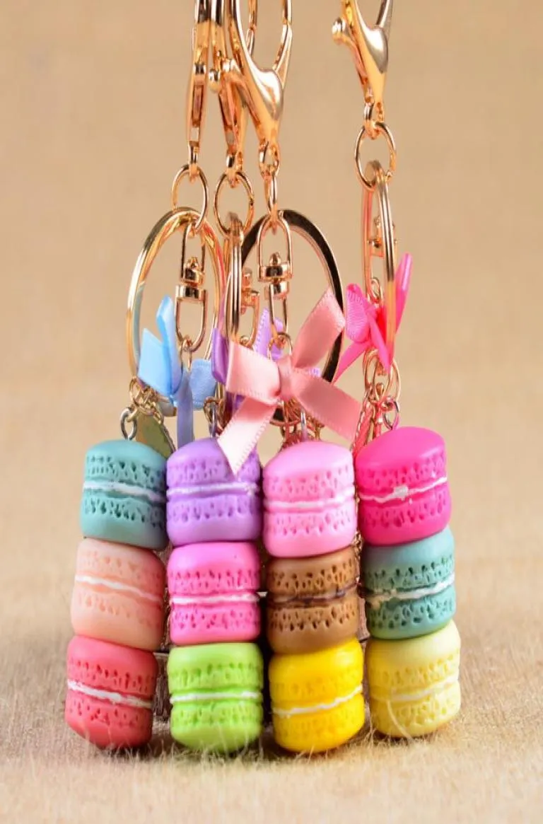 Ny tårta nyckelkedja mode bilnyckelring kvinnor väska charm tillbehör Frankrike kaka med Eiffeltorn nyckelring juvelrye8388176