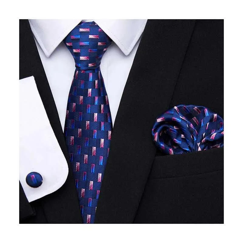 Zestaw krawata na szyję najnowszy projekt jedwabny świąteczny świąteczny krawat chusteczka mankieta