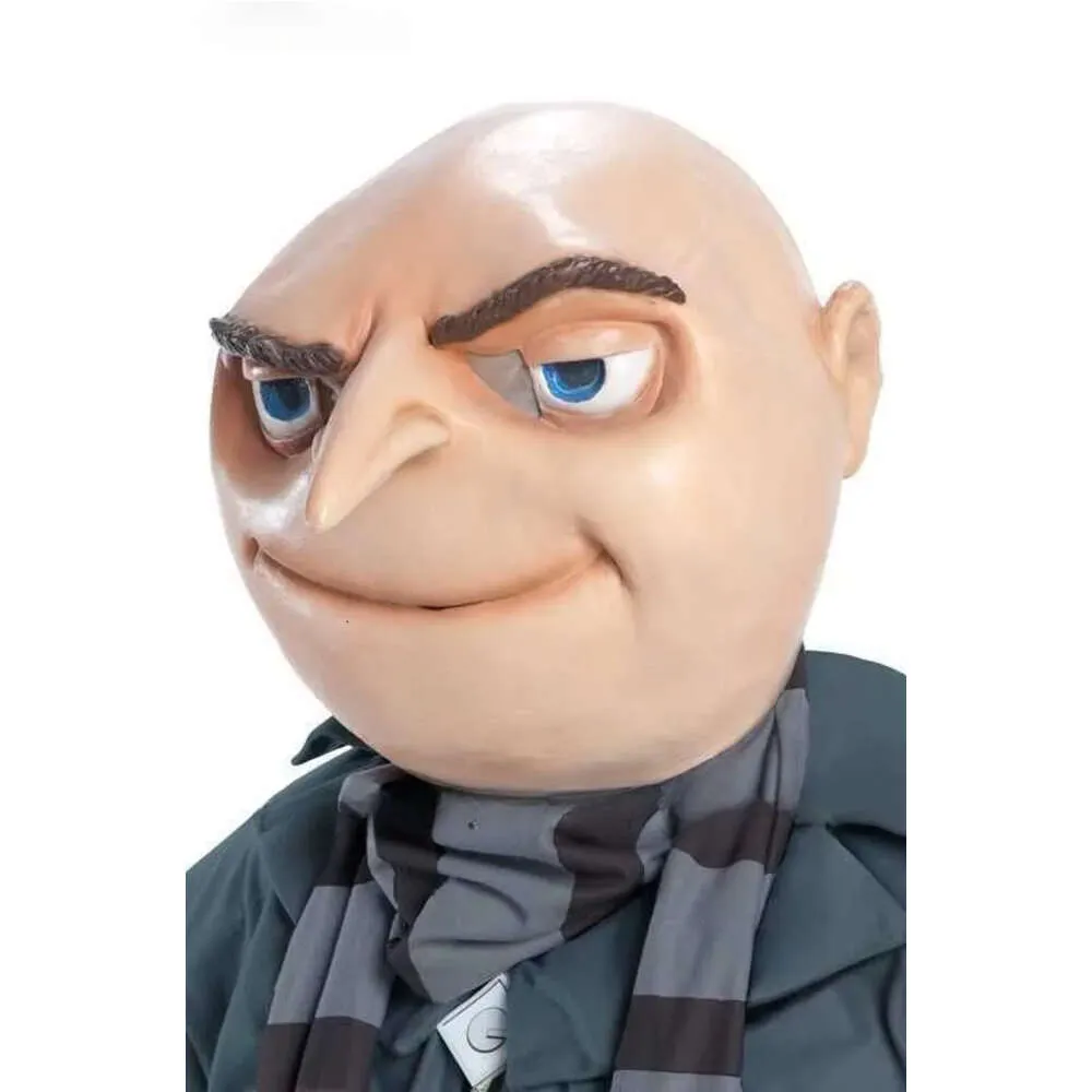 LaTex Gru Mask Full Overhead Rubber Masks Halloween Fancy Dress Party Masquerade Movie T230905