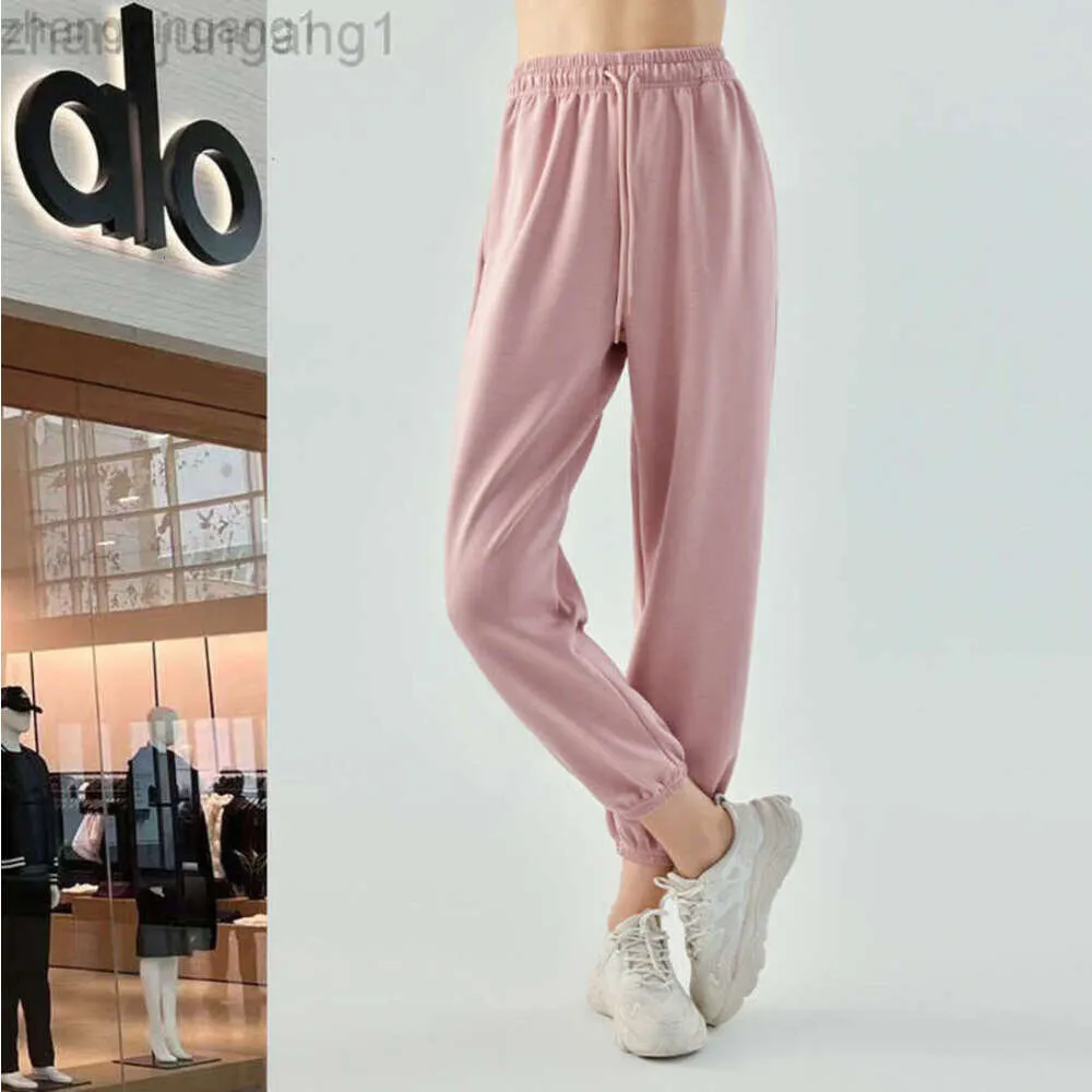 Desginer Als Yoga Aloë Pant Autumn/Winter Sports Womens Soft Lutinous Air Layer Leggings Dance Training Losse ontspannen broek