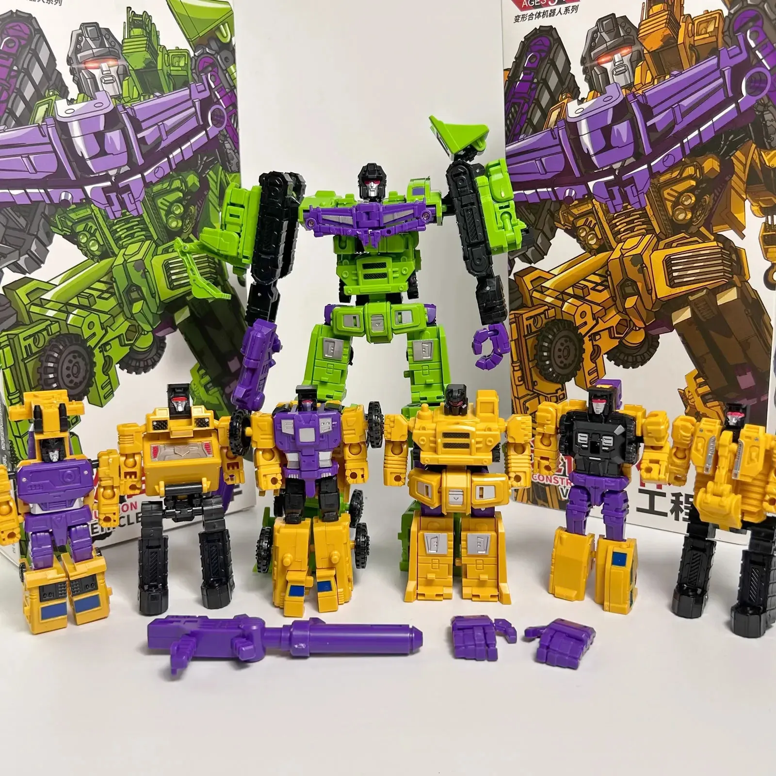 6 I 1 Mini Devastator Transformation Model Mini Devastator 22cm Action Figure Robot Plastic Toys Gift Child Kid 240512