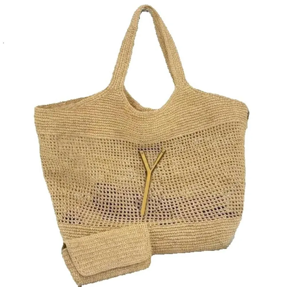 Tote Women ICARE Designer Maxi Bolsa Raffias Bolsa de palha bordada à mão Praia de alta qualidade Praia de bolsas de bolsa de compras bolsas de ombro s