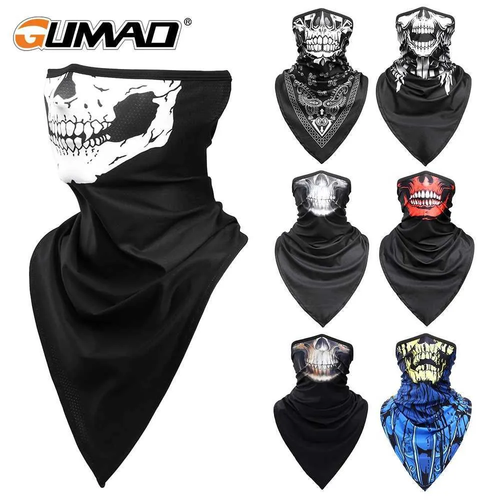 Fashion Face Masks Neck Gaiter Skull Half Mask Sports Tube Scarf Randonnée Bandage Bandage rapide Séchage Hunting Running Gait Mens Summer Q240510