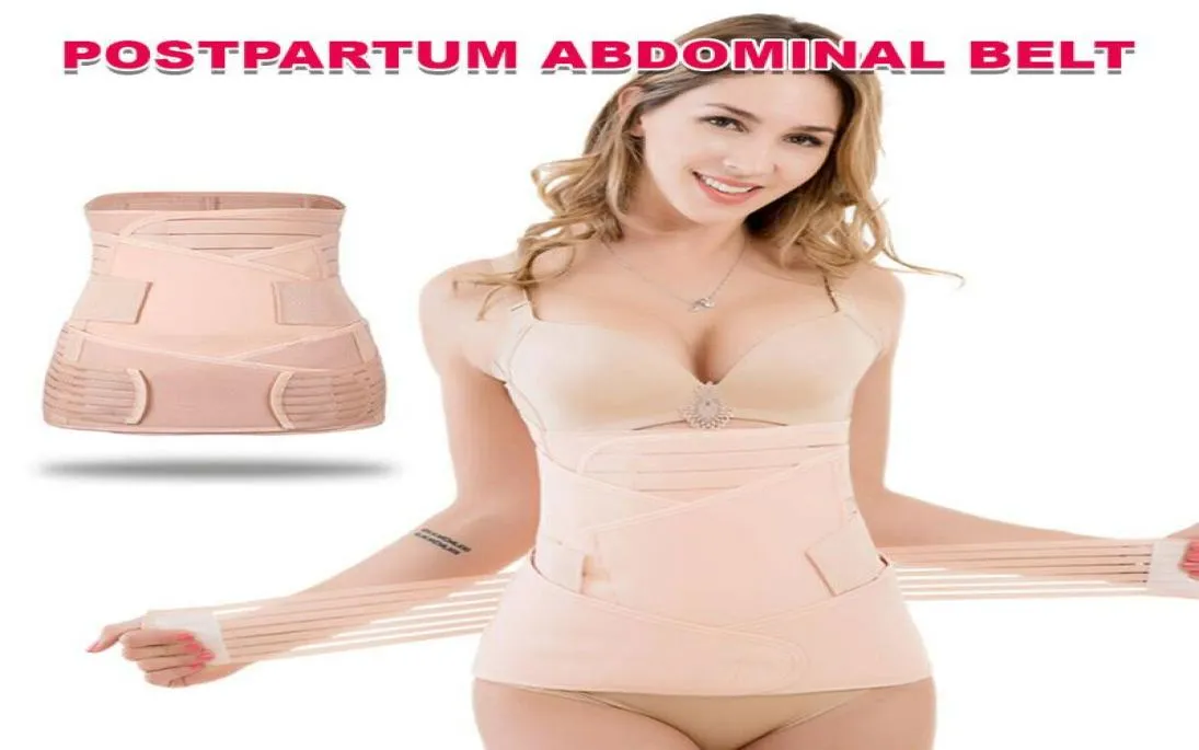 Cintos 3 em 1 abdomen band de barriga pelve barriga pós -parto envoltório de recuperação de shapewear corporal shaper women fitness1175340
