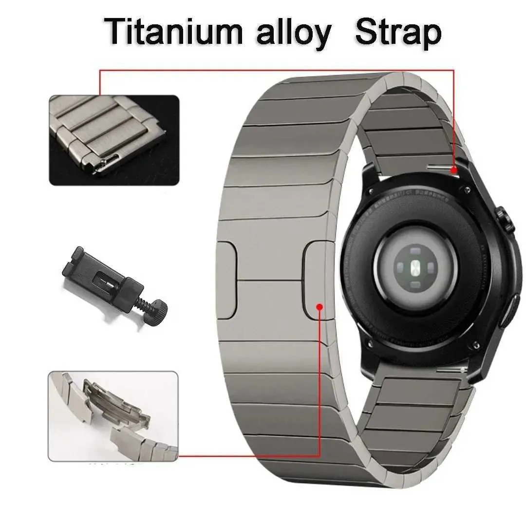 Watch Bands Titanium alloy strap forl Huawei GT4 46mm/GT3 Pro Gt2/2Pro 4 4Pro strap suitable for Huawei Watt 3 Pro new wristband Q240510