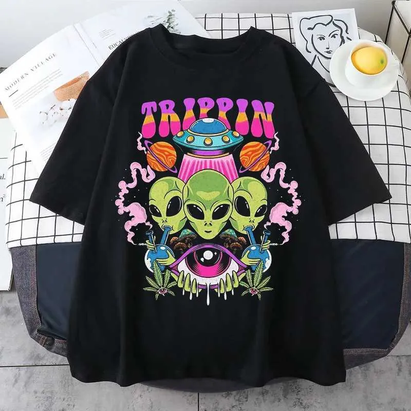 Women's T-Shirt Harajuku Gothic Female Tshirt Creative en Print Tops Women Summer Fashion Casual Tops Ladies Clothing T Ropa Mujer T240510