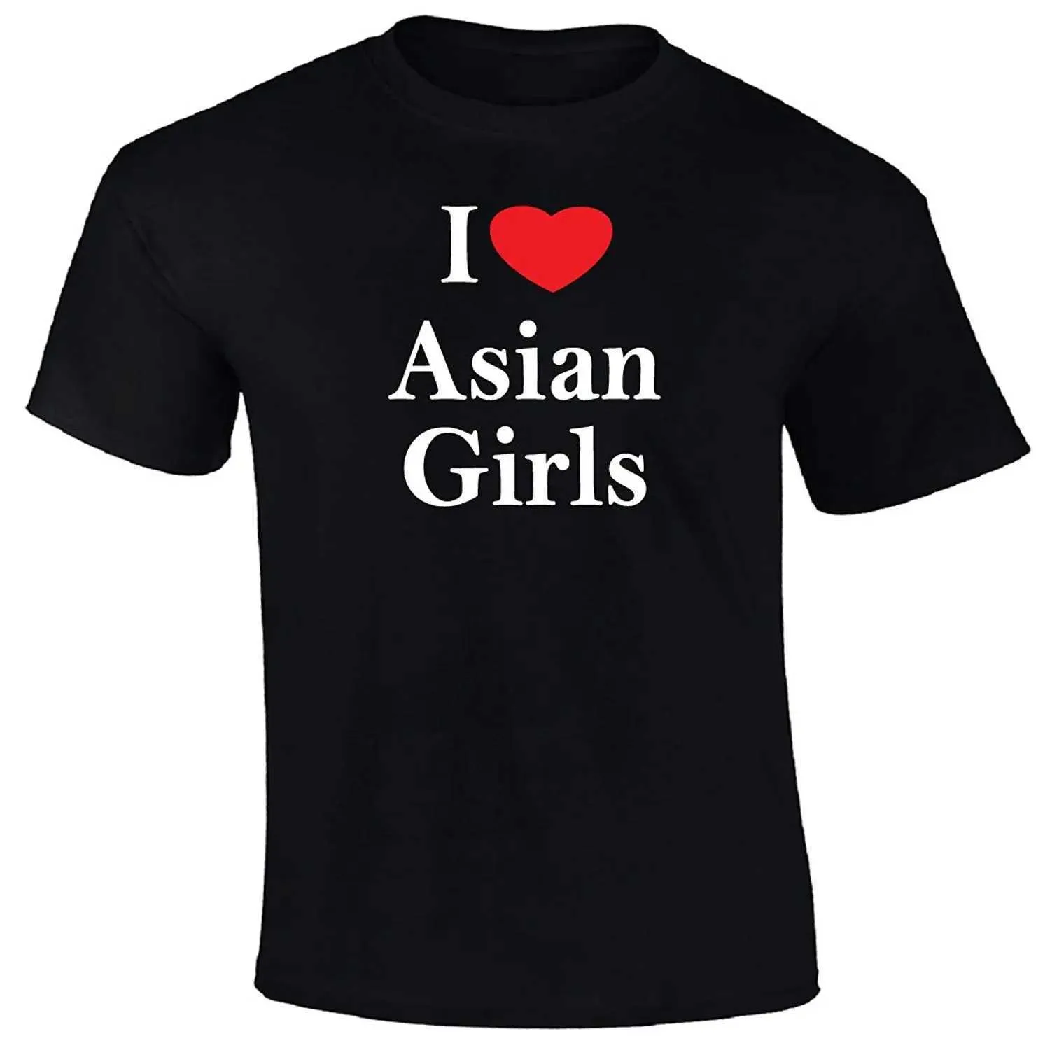 Herr t-shirts jag älskar asiatiska flickor t shirt ts kläder rolig t-shirt klassisk man gåva topp t tryck t män korta slve kläder topp t t240510