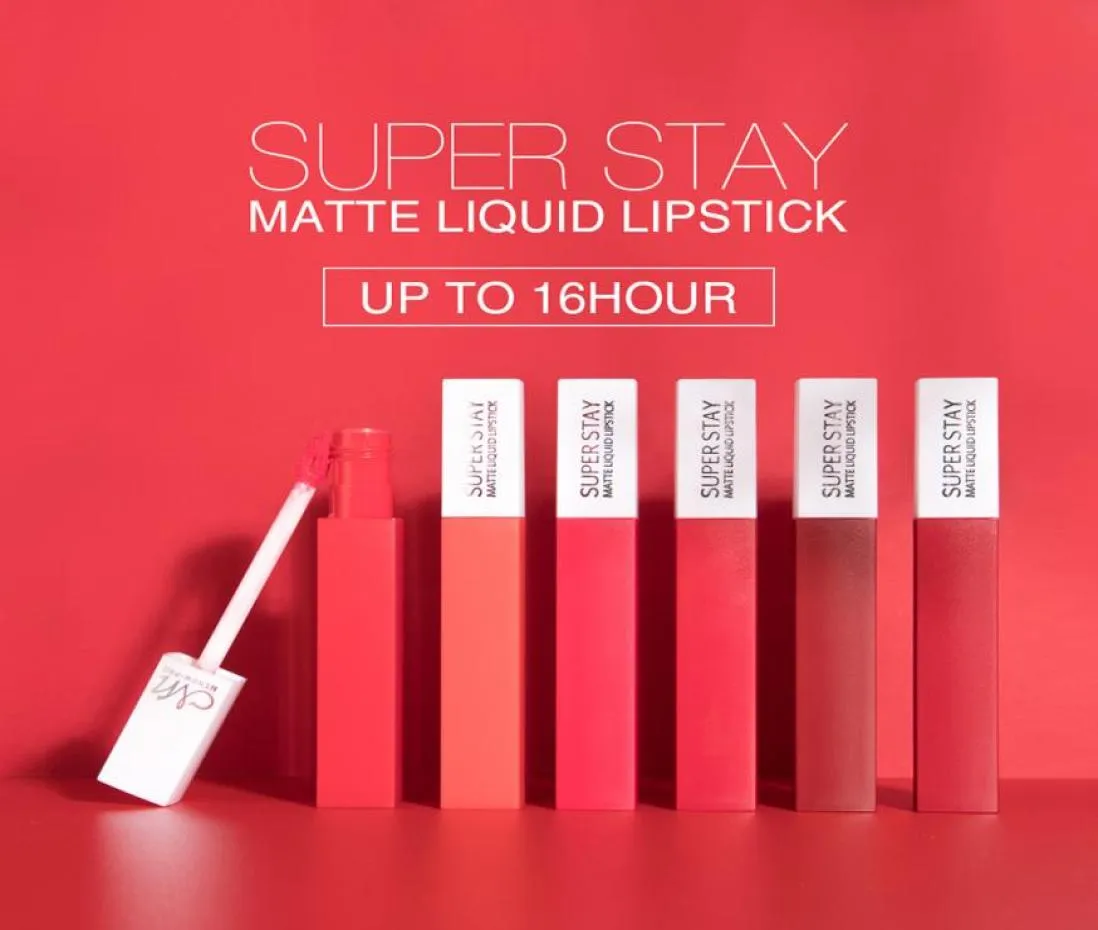 12 färger läppglans långvarig kosmetik smink vattentät lätt att bära matt läppstift nonstick colorstay läppar make up4973886