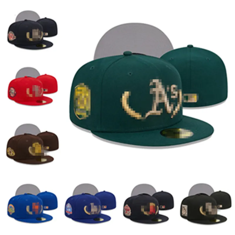 Designer ausgestattete Hut Herren Baseballhüte Schwarze Farbe Hip Hop Stickerei Erwachsener Flachgi für Männer Frauen voll geschlossen 7-8