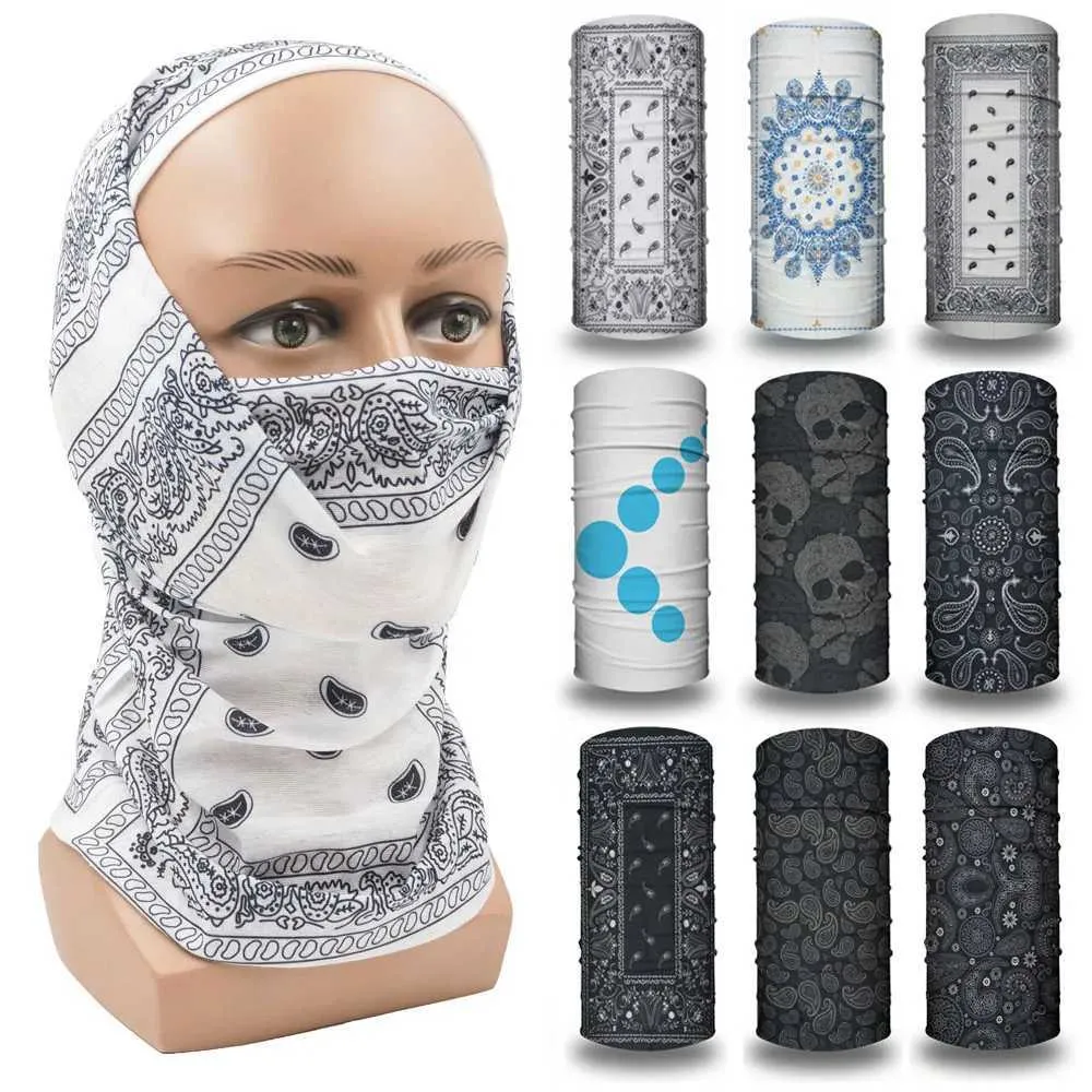 Fashion Face Masks Neck Gaiter Bandanas Bandanas Bandanas Mentide Gouted Mens Souples sans protection Bicycle Sports Sports Paisley Bandana Q240510