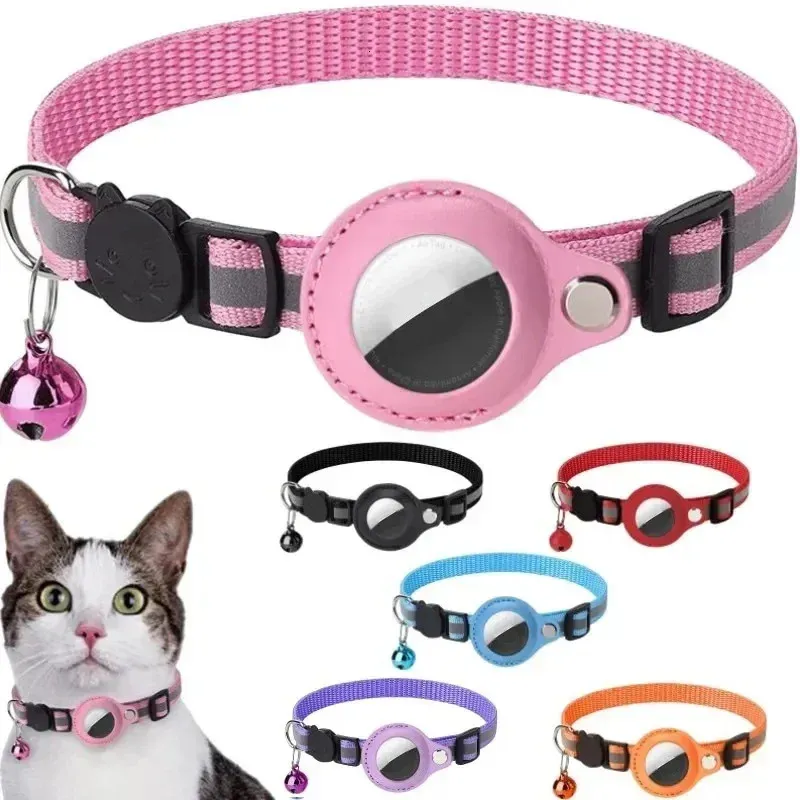 Collier GPS Pour Chat étanche Et Réfléchissant - Anti-étranglement, Ajustable, Compatible Tous Traceurs