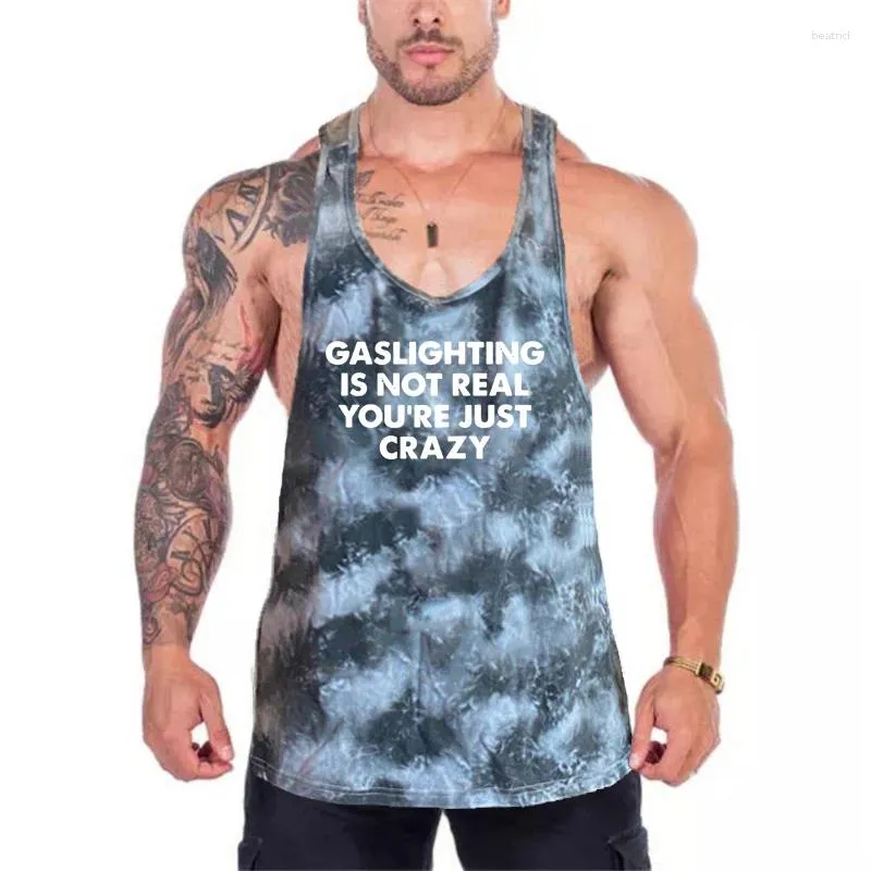 Herrtankstoppar kamouflage gym fitness sport mens bodybuilding mode y-back löpning t-shirt mesh cool andningsbara snabbtorka singlets