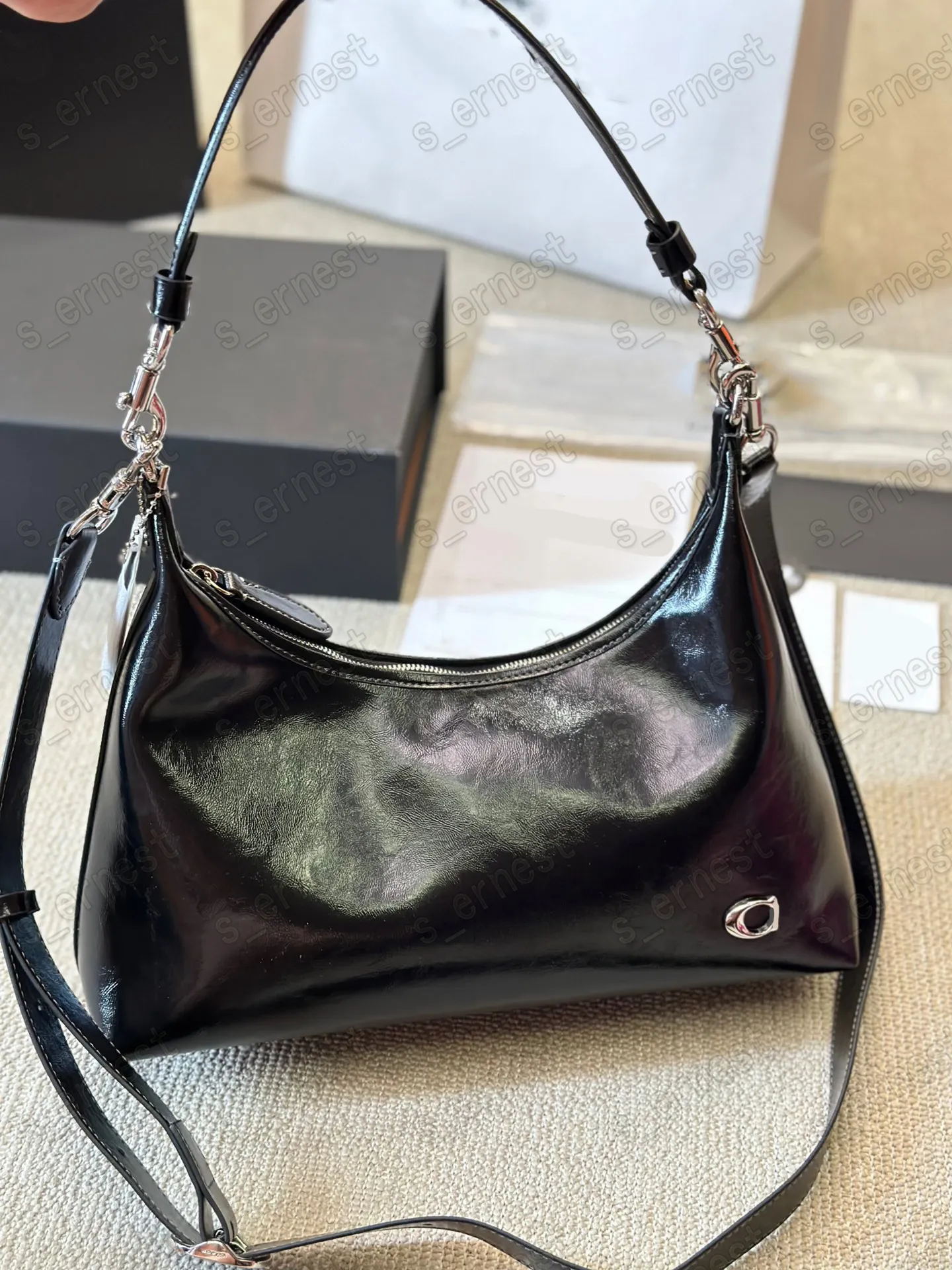 Juliet Women's Bag Patent Leather Tote Bag Versatile Fashion Shoulder Bag Satchel Hobo Bag Girl Brand Designer Handbags