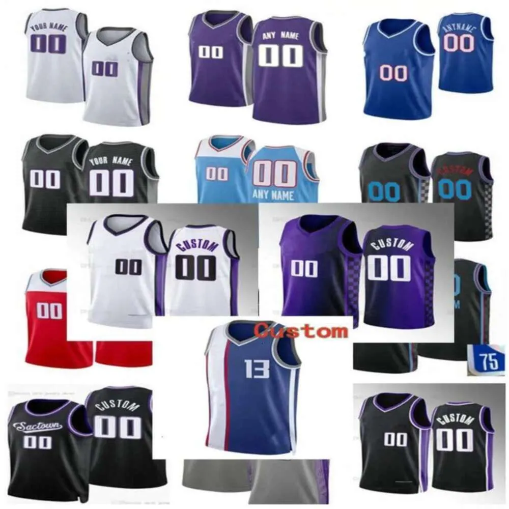 Basketball Jerseys Deaaron Fox Domantas Sabonis Malik Monk Keegan Murray Harrison Barnes Kevin Huerter Trey Lyles Sasha Vezenkov Davion Mitchell Javale McGee