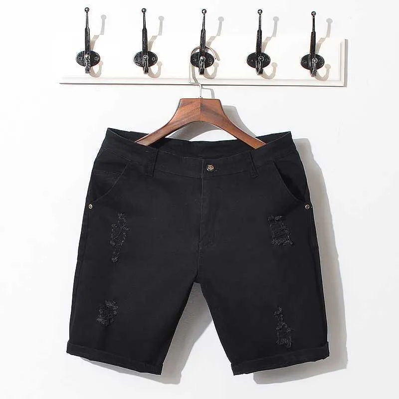 Мужские джинсы оптом- бренд летние чернокожие белые джинсы шорты хлопок разорванные джинсовые штаны Качество твердые стройные шорты в стиле моды Maleg3pm