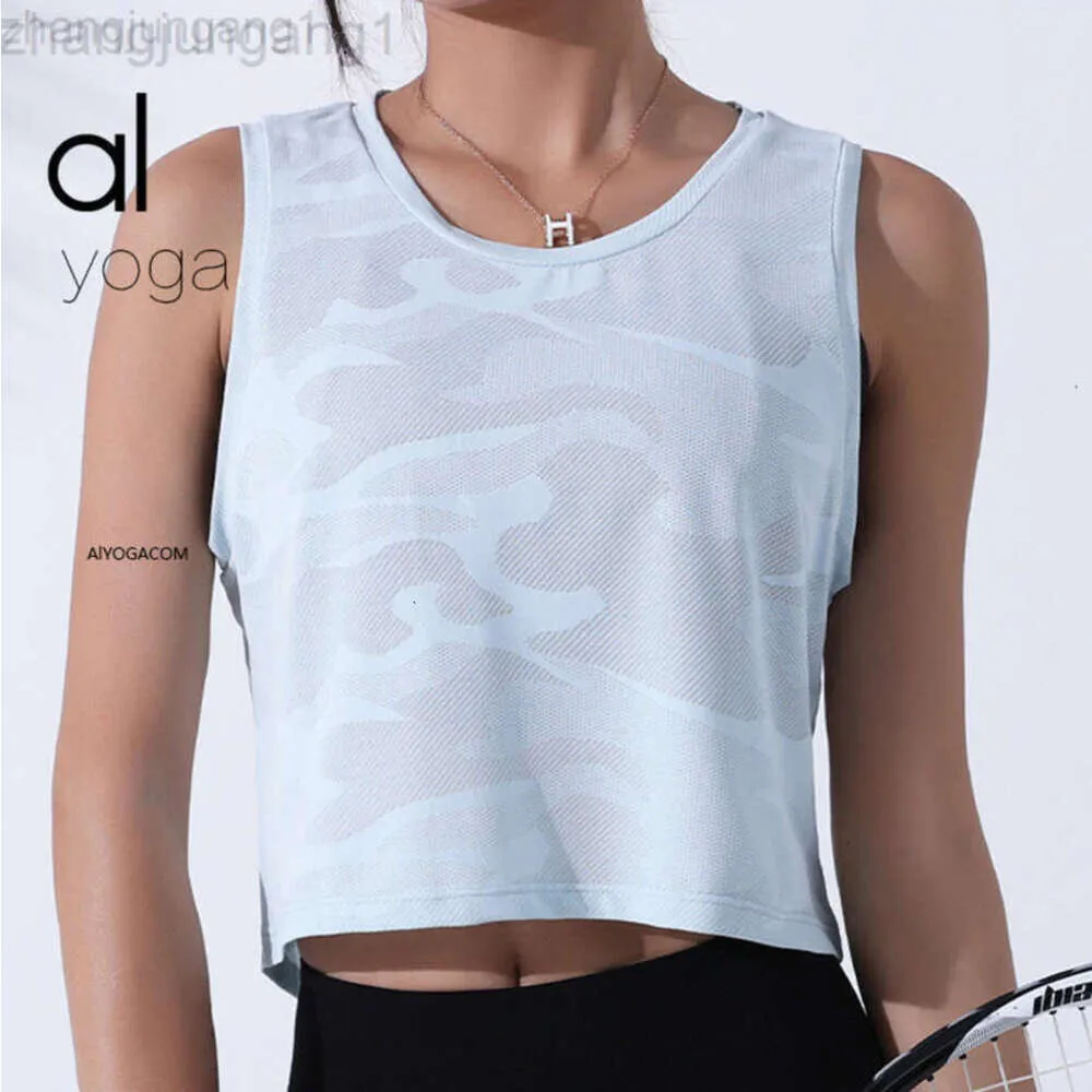 Desginer Als Yoga Aloe Top Shirt Clothe Short Woman New Skincare Fitness Tank Womens Loose Sports Top Cover 2021 Suit Women