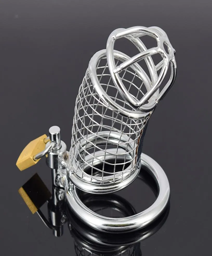 Sex Toys Device Metal Cage Male Cock Cage Belt Penis Rings BDSM Bondage Restraints Adult Products For Men4169365