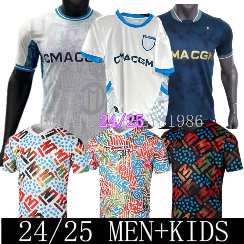 2024 25 Maillot Marseilles Soccer Jerseys Home Foot Cuisance Guendouzi Alexis Payet Clauss Football Shird