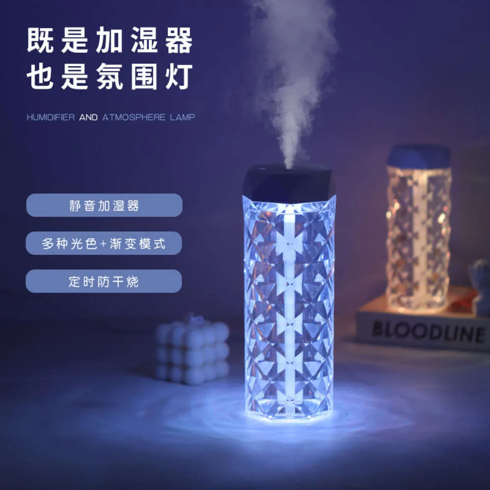 New Crystal Humidifier Night Creative Aromatherapy Hine Dormitory Car Water Replenishing Atmosphere Light Home Air Purifier