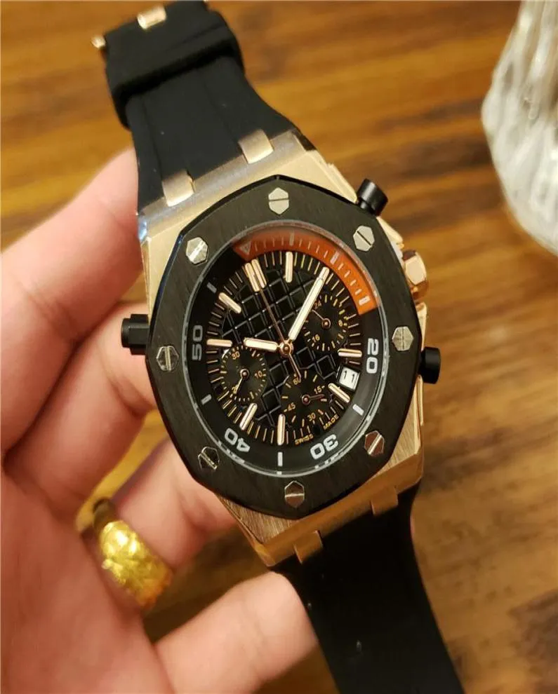VENDENDO TOP Brand Relógios Casuais para homens Cronografia real de alta qualidade All Functional Oak Offshore Assista à prova d'água ST1191994