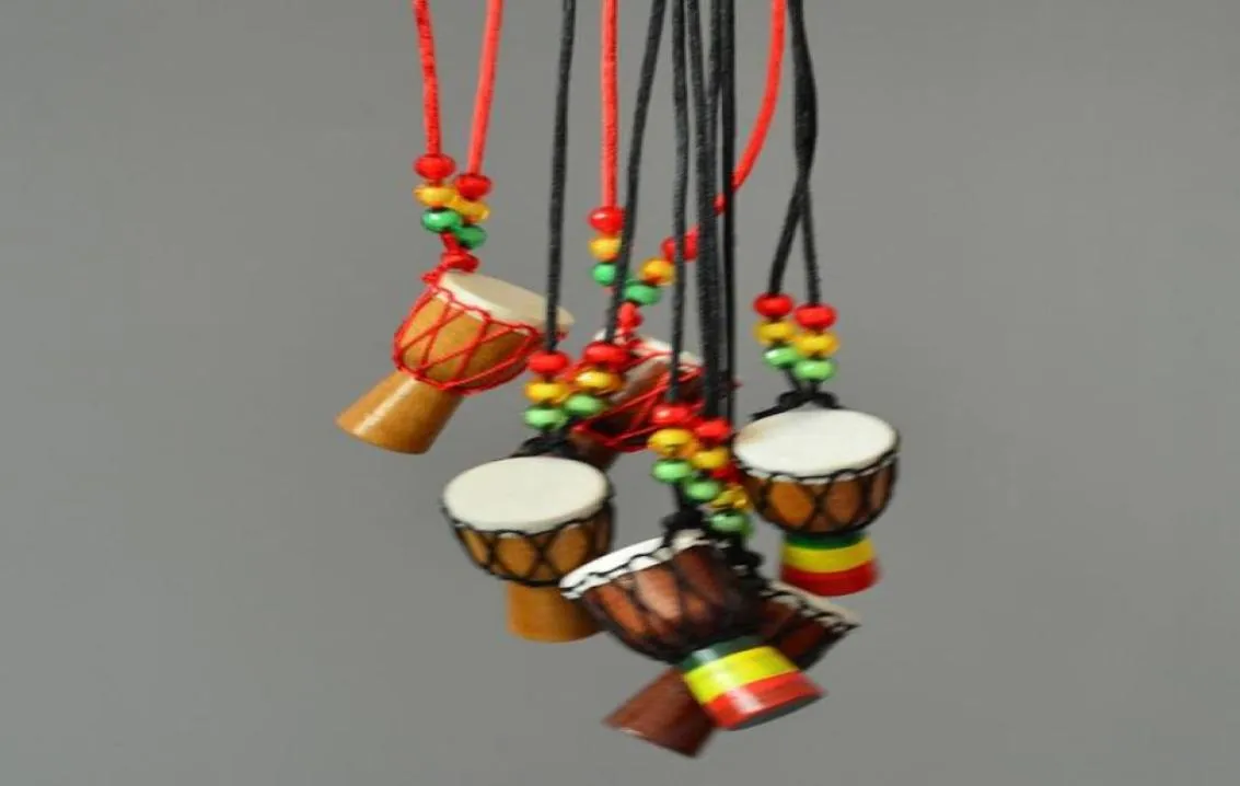 Colliers pendants mini batteur de la jambe pour djembe percussion Instrument de musique