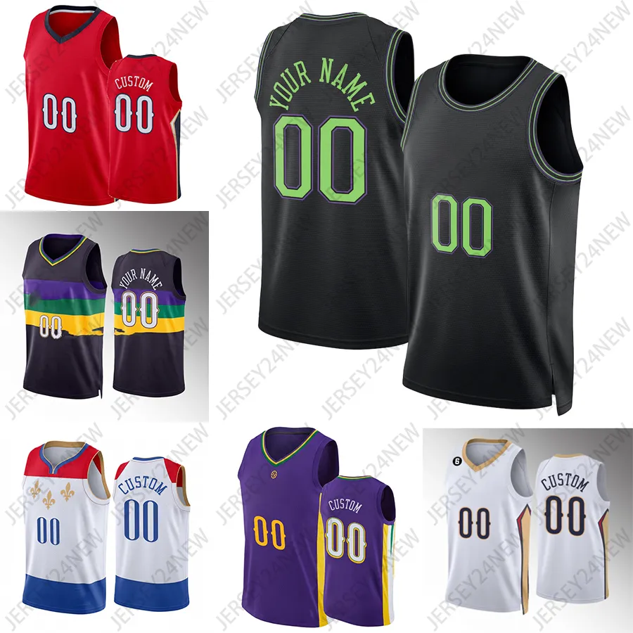 Zion 1 Williamson Basketball Jerseys 14 Ingram 41 Garrett Temple CJ 32 E.J.Liddell 3 McCollum Brandon Jonas 17 Valanciunas CJ XS-4XL Men Women Youth