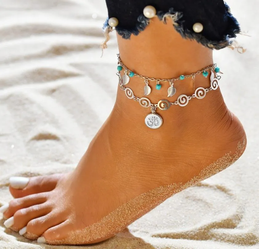 Pulvetagem vintage de tornozelo de estrela do mar para mulheres Buda Buda Foot Jewelry Summer Barefoot Beach Women Chain Chain5951476