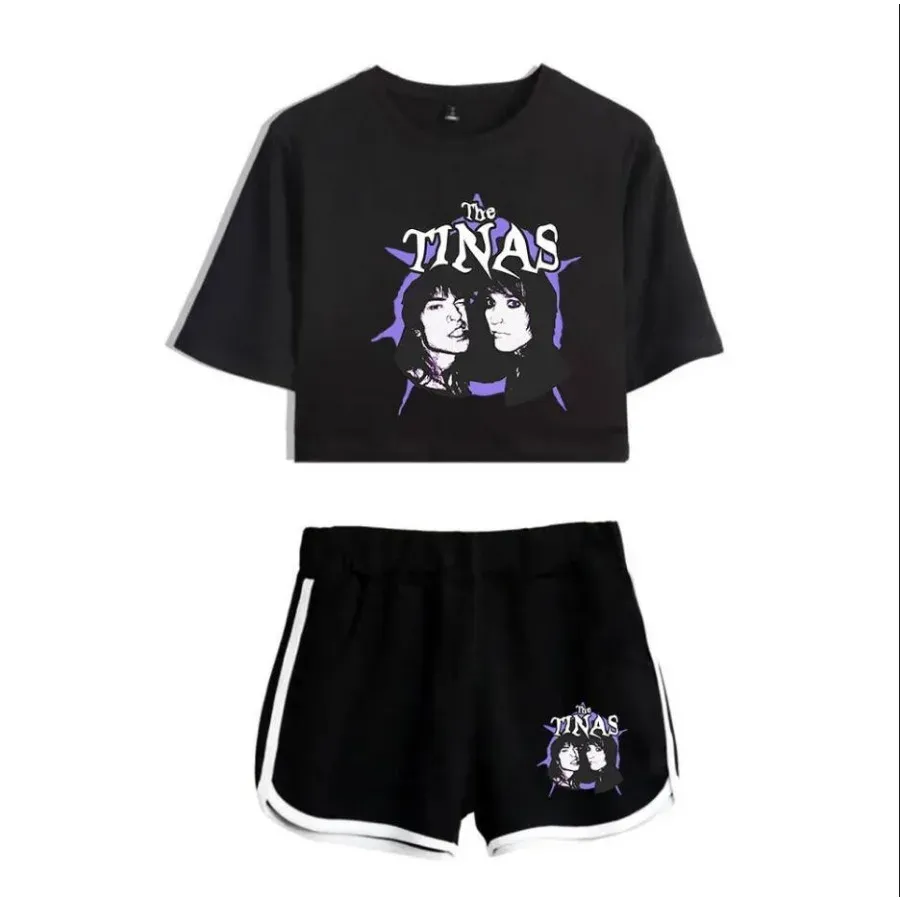 Jake Webber Johnnie Guilbert The Tinas Summer Sets's Set Crop Shorts Outfit Outfit Streetwear Casual Tracksuit Streetwear