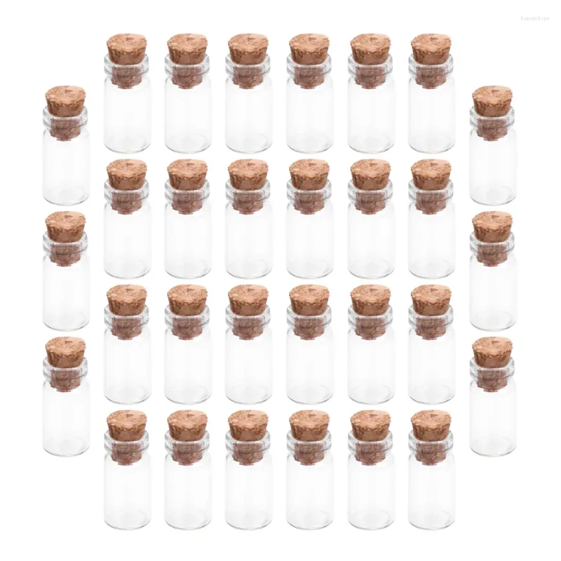 Vasi 30 pezzi che desiderano bottiglia in bottiglia di vetro fai da te in vetro mini bottiglie decorazioni piccoli limpidi