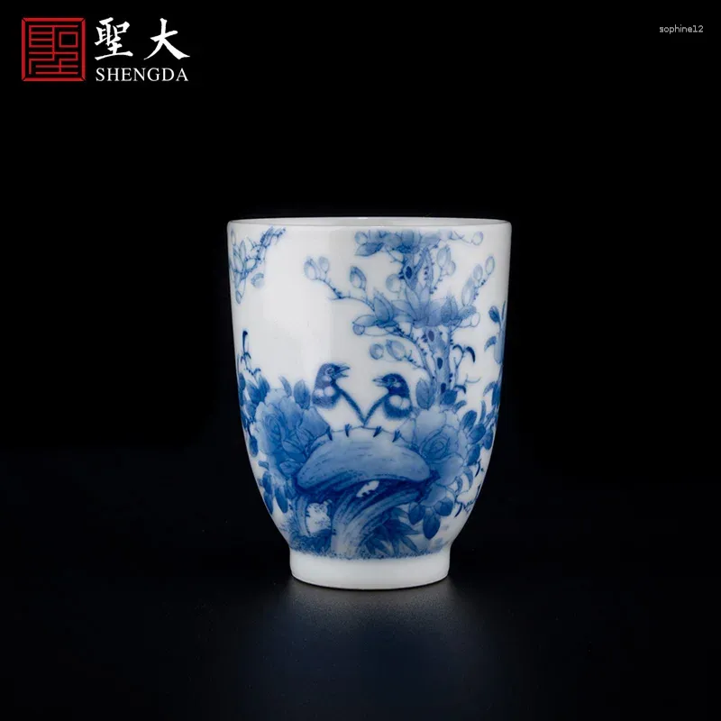 Zestawy herbaciarni | Chaiyao Blue and White Whispering Master Cup Jingdezhen Czysty ręcznie malowany wysokiej jakości herbata porcelanowa