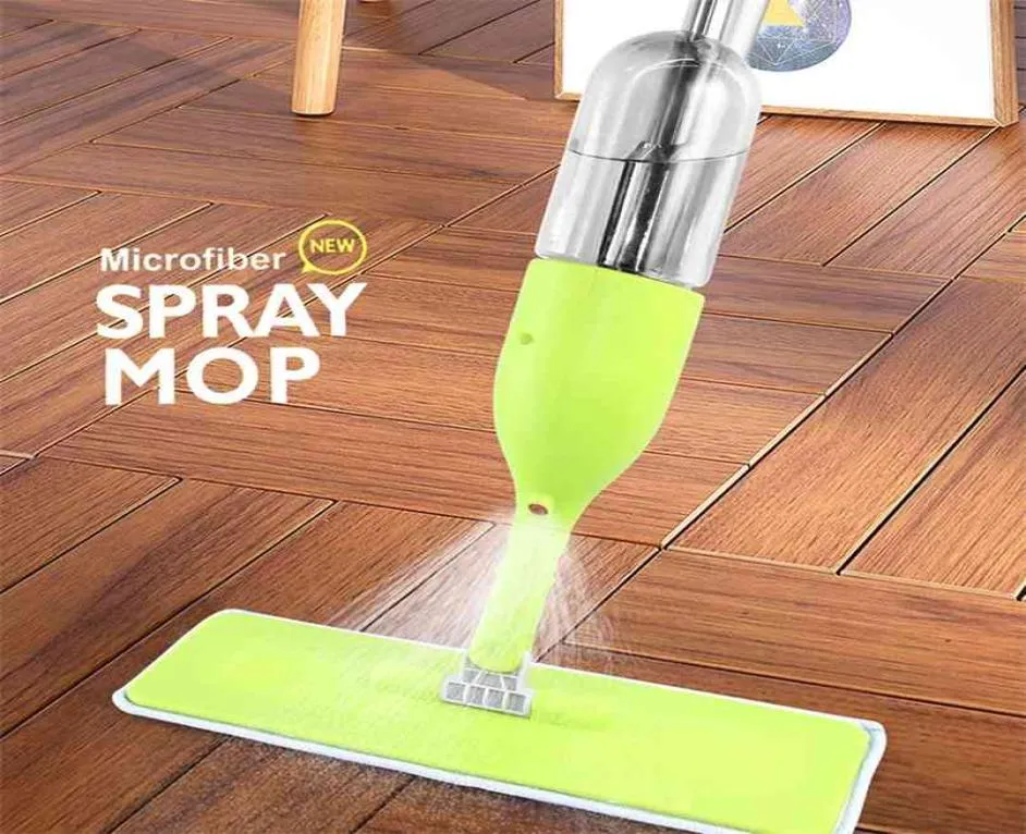 Vapinage à laver le plancher à 360 degrés à plat avec pulvérisateur, y compris les brosses en microfibre, les outils de nettoyage des ménages 2109043812103