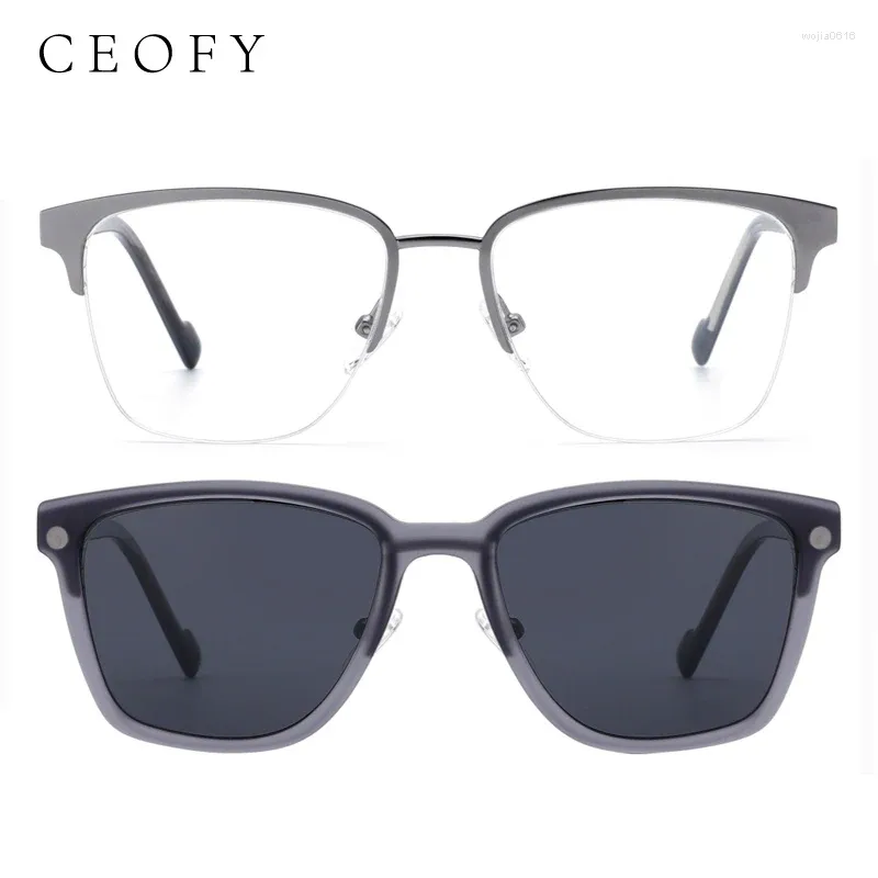 Lunettes de soleil Frames Ceofy hommes verres en métal cadre