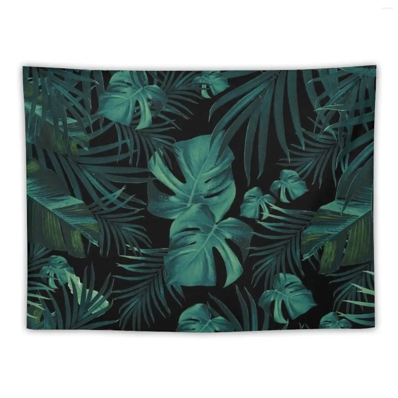 Tapestries Tropical Jungle Night Leaves Pattern #1 (2024 Edition) #tropical #decor #art Tapestry Home And Comfort Decor