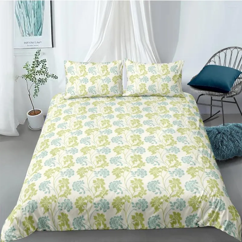 Bedding Sets 3D Flowers Design Duvet Cover capas de edredom e travesseiro shams completo gêmeo de tamanho duplo de tamanho duplo de roupa de cama personalizada