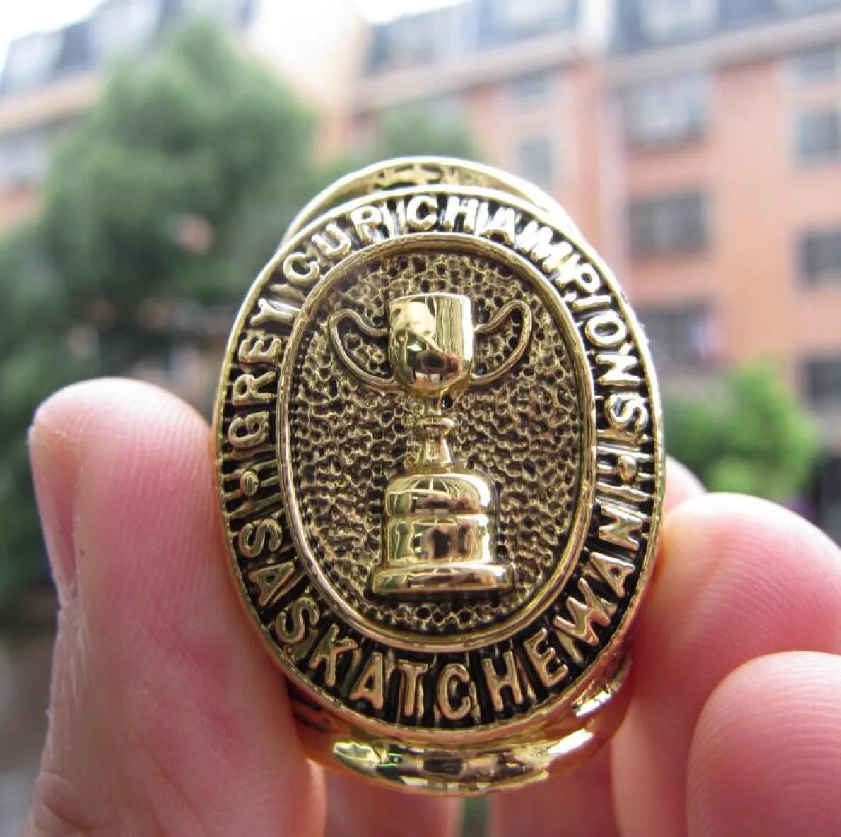 1966 Saskatchewan Roughriders The Grey Cup Team Championship Ring con il regalo di souvenir da fan di Wooden Box Sport Whole 2020Drop S7848667