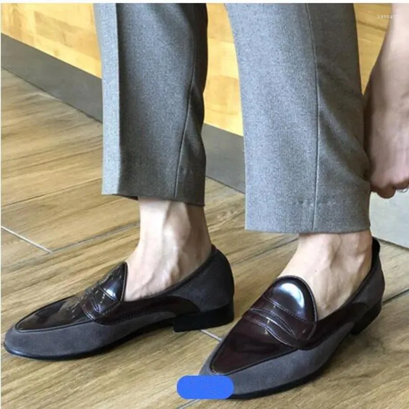 Lässige Schuhe Britisch -Stil -Fahrer für Männer Mode -Slip auf echtes Leder atmungsaktives Freizeitmänner Faule Wohnungen