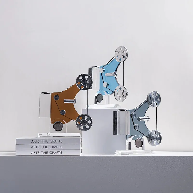 Yapay Kristal Metal Film Projektörü Üst düzey Lüks Model Estetik El Sanatları Ev Oturma Odası Masa Masası Dekorasyon Süsleri 240506