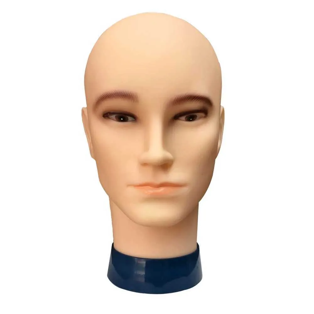 Mannequin Heads Rubber Mens Fake Head Pruik maakt hoed display houder hoofdmake -up Q240510