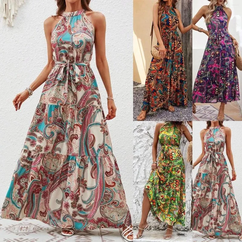 Abiti casual per donne 2024 Ospite di nozze Summer Maxi Boho Long Plus size