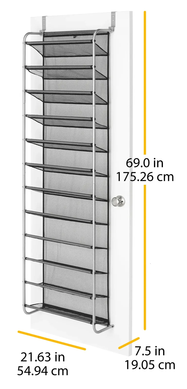 Metal Gray 12 Tier Over The Door Stacking Shoe Rack Mainstays For 240506 From Keng10 19.62 DHgate.Com