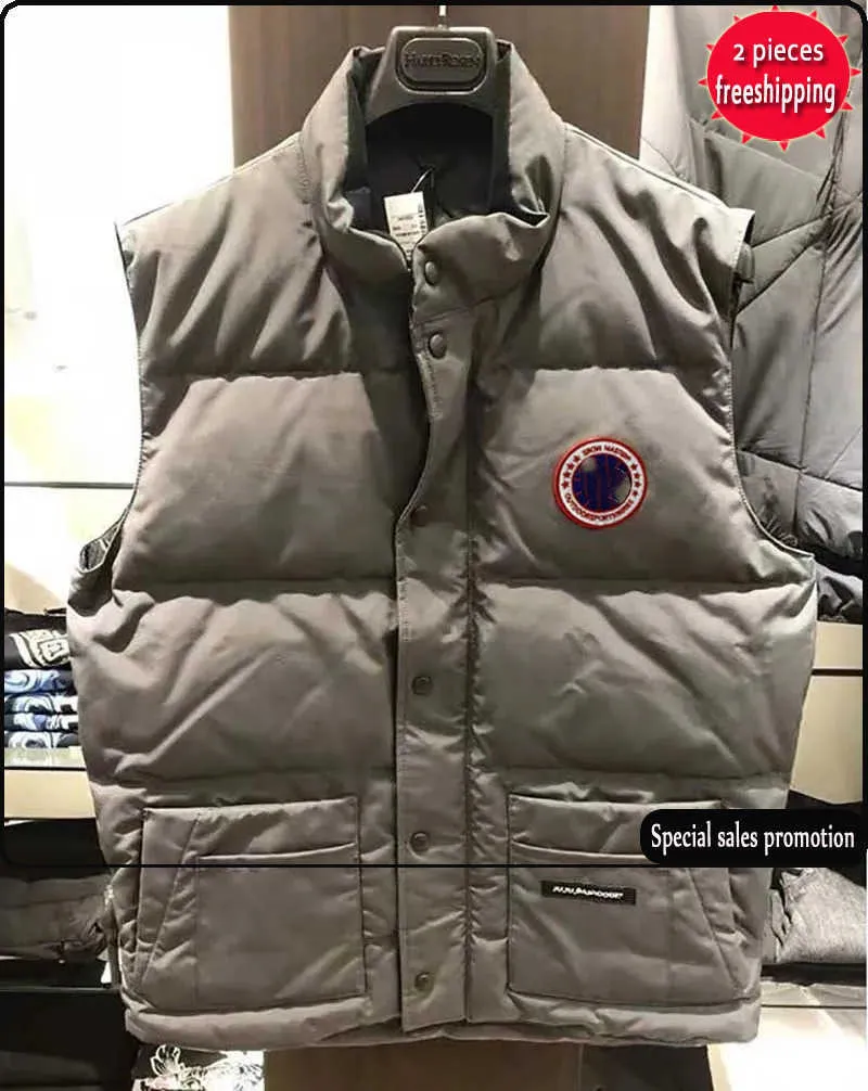 Canadian USA Winter Canada Popularność na zewnątrz kamizelki luksusowe kurtki modowe damskie gilet designer płaszcz męski Doudoune Luxe Goose Veste Homme Manteau 2d30