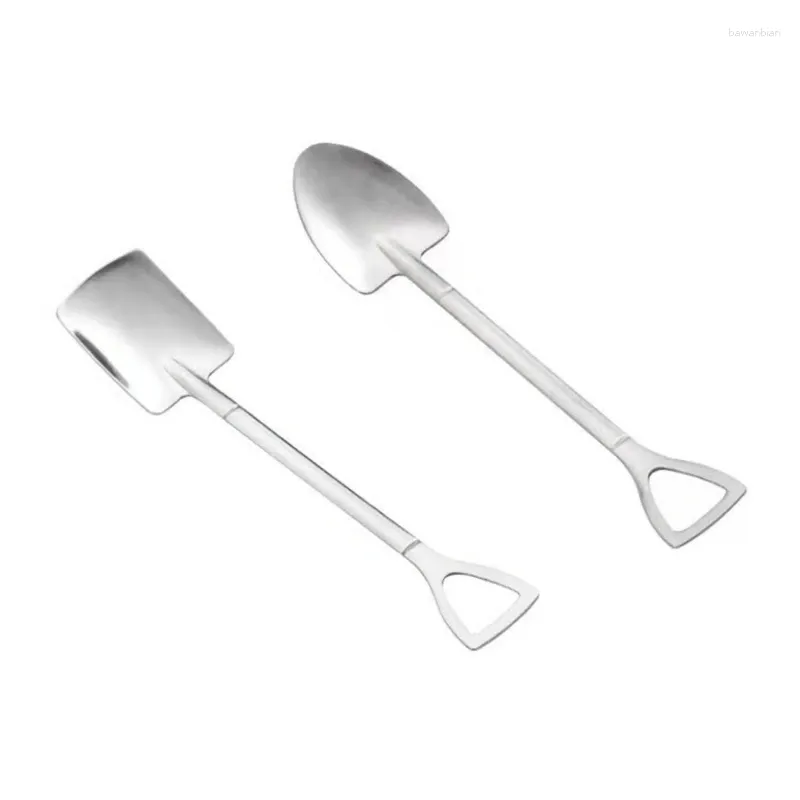 Lepels pakket van 10 handige schoplepel set functioneel voor keuken gebruik vierkant hoofddessert uniek d08d