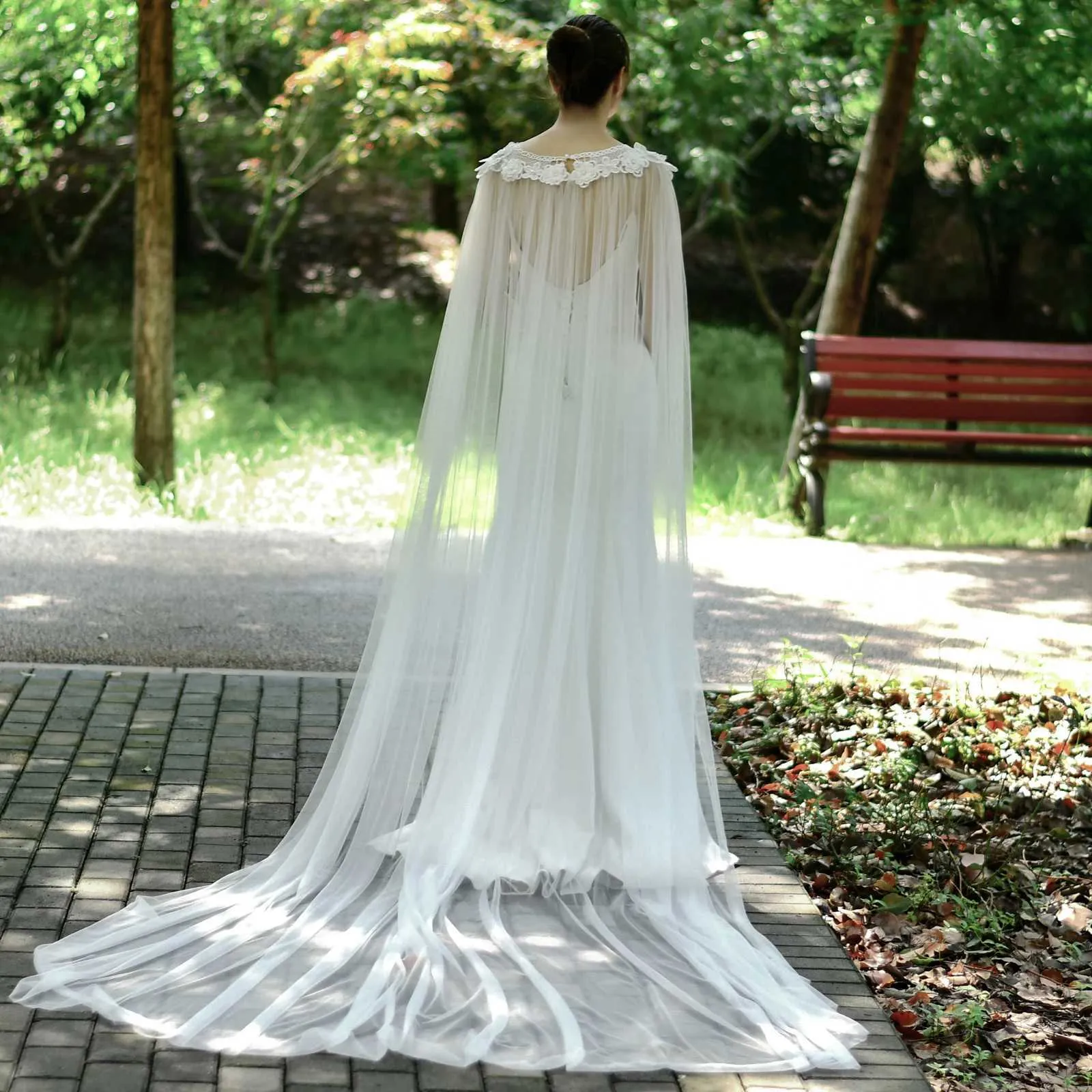 Hair Jewelry Womens VG18 Long Cloak Evening Cape Veil Jacket for Women Large Size Bolero Bridal Soft Tulle Shawl Wedding_ipsvogv.com