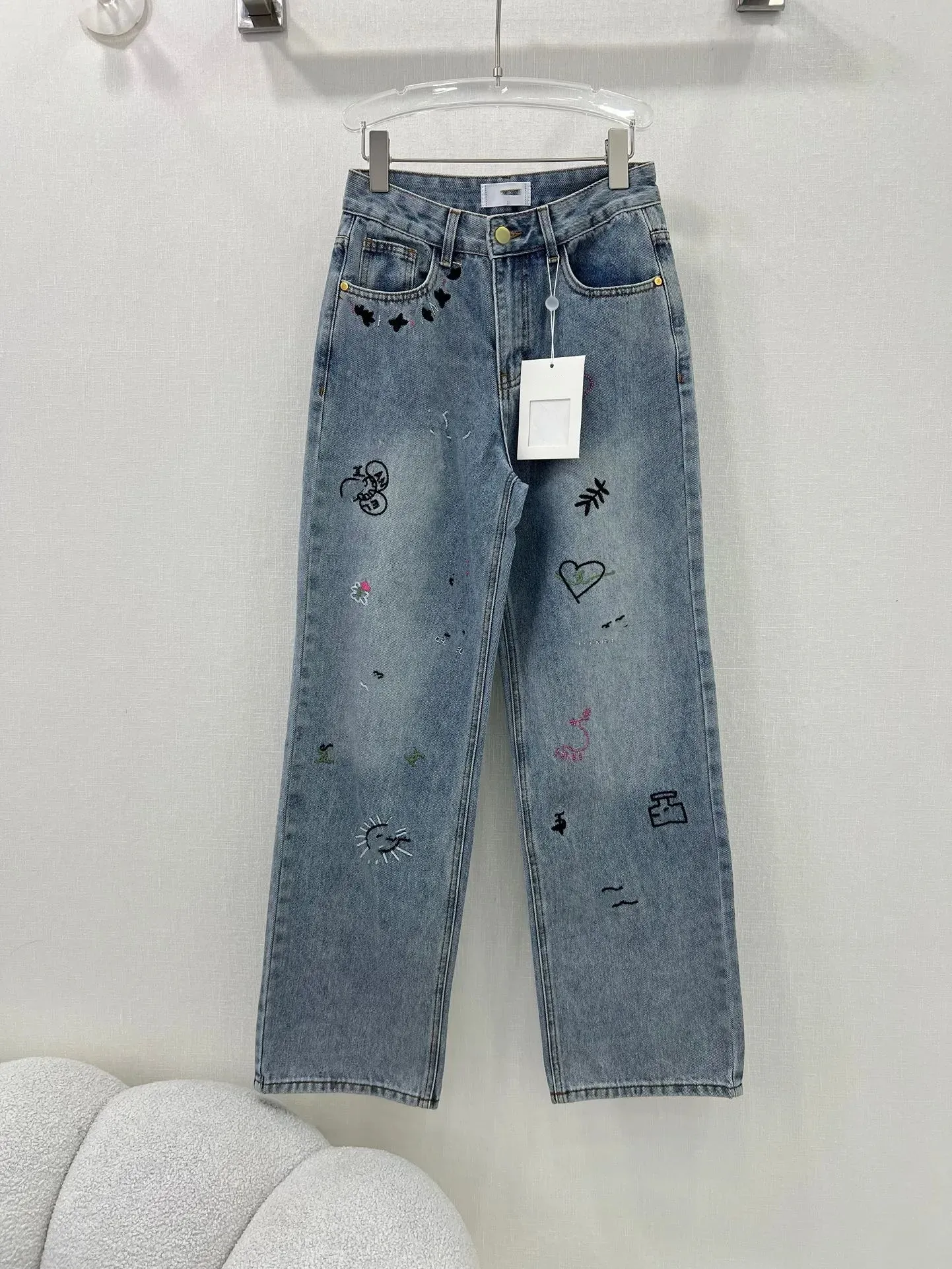 Designer jeans 2024 Nuovo pannello di moda estate primavera con pantaloni dello stesso stile pantaloni da donna di lusso C0513