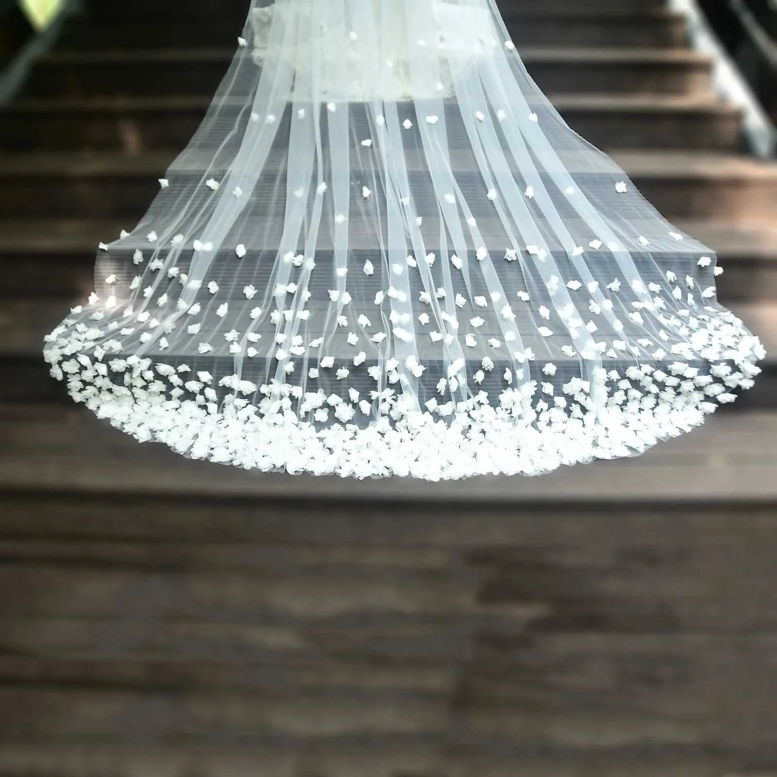 Bijoux de cheveux femmes VG44 voiles de mariée longue cathédrale style soirée cape veste femmes épaules nues boléro mariage_voghion.com