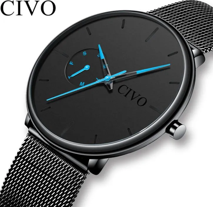 Civoファッションカジュアルメンズウォッチ防水アナログスポーツ腕時計メンクォーツ時計for MenギフトクロックRelogio Masculino J8312256